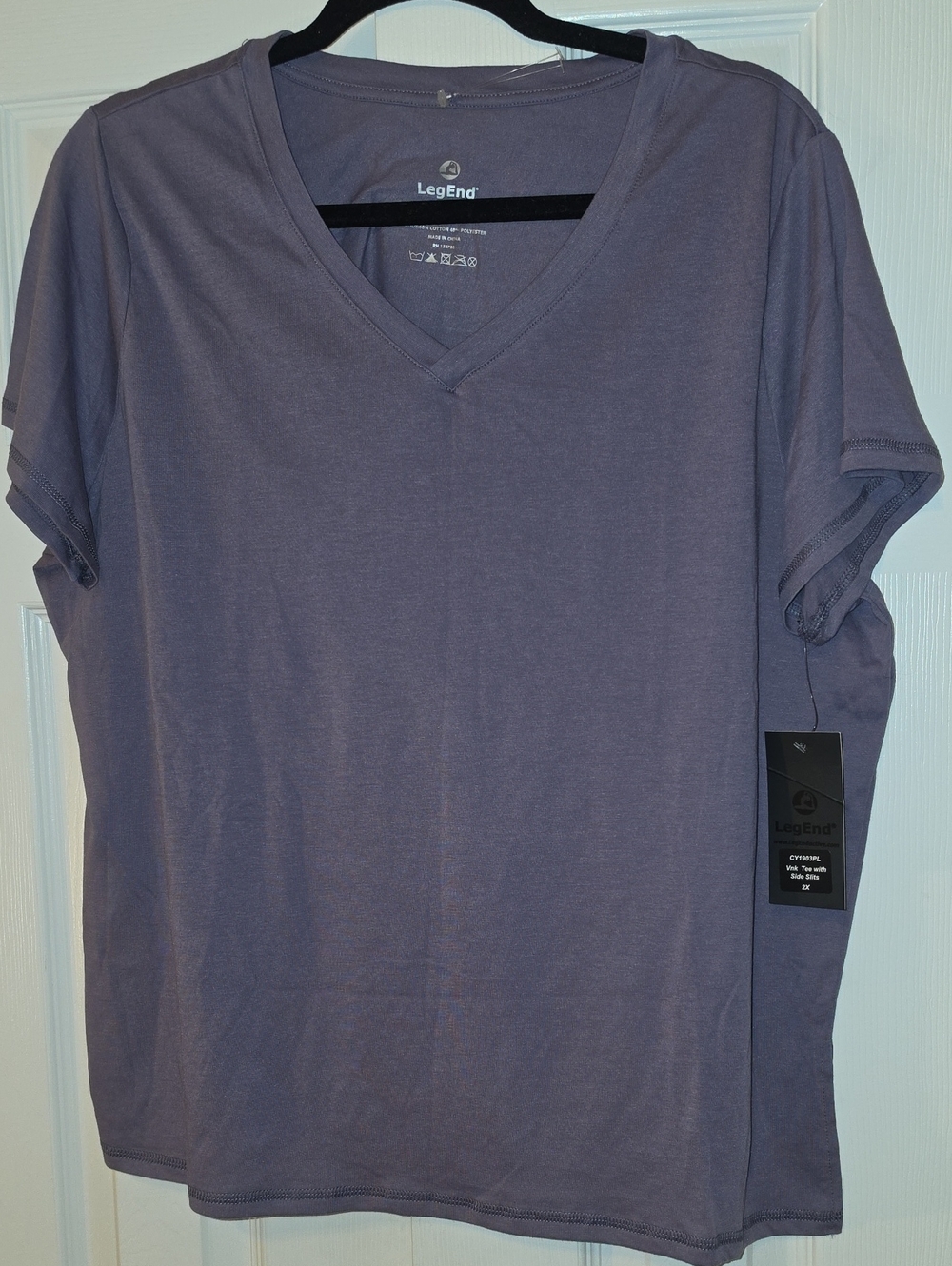 LegEnd Women's V-Neck Short Sleeve Tee — Dusty Lavender